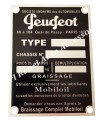 plaque moteur Peugeot à frapper