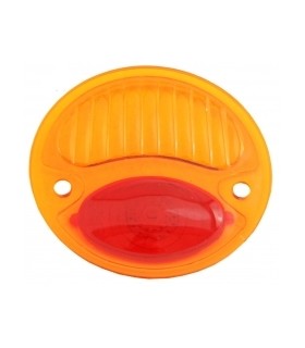 verre en plastique pour feux 3 fonctions - orange / rouge