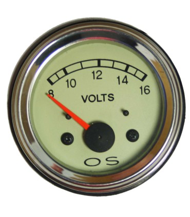 voltmètre - fond beige - diamètre 52 mm