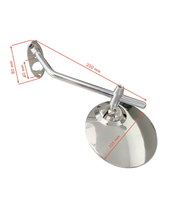 rétroviseur sur poignée Traction - support plat - la pièce