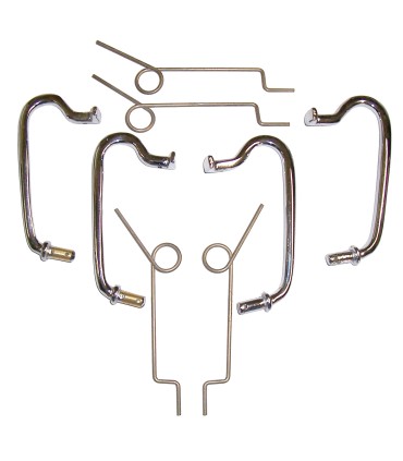 poignées de capot chromées avec ressorts - Traction