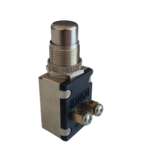 poussoir avec bouton en métal