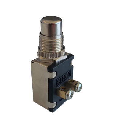 poussoir avec bouton en métal