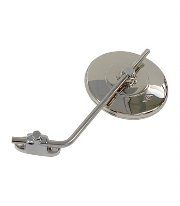 grand rétroviseur coudé avec patte de fixation 2 vis - chromé