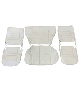 kit housses de sièges skaï "losange" ivoire - 4CV