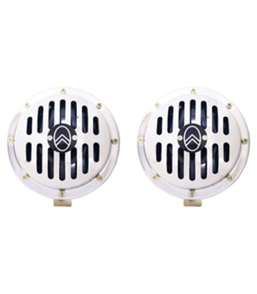 Klaxon 6 V ø 125 - la paire grave / aigu - Traction