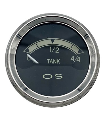 Manomètre noir niveau d'essence - Ø 52mm / 6v "Tank"