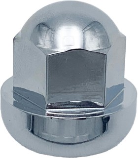 écrou de roue adaptable bombé droit - Chromé