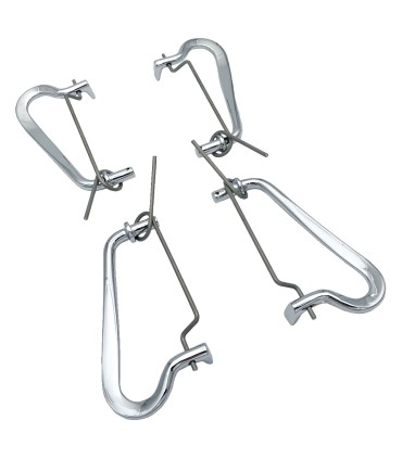 poignées de capot chromées avec ressorts - Traction