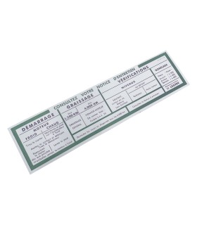 Autocollant pour volet de boîte à gant 11BL