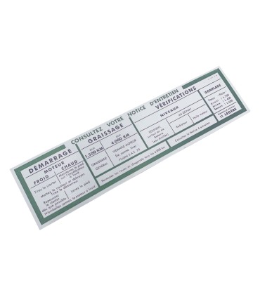 Autocollant pour volet de boîte à gant 11BL