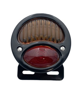 feu 3 fonctions noir / face noir avec éclairage de plaque