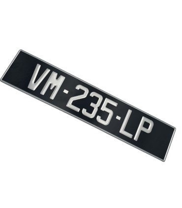 plaque d'immatriculation aluminium - 520x110