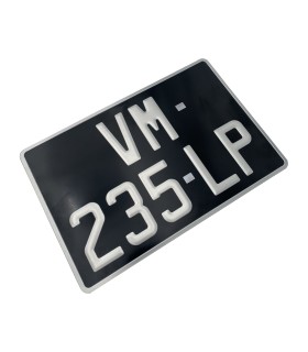 plaque d'immatriculation aluminium - 275x200
