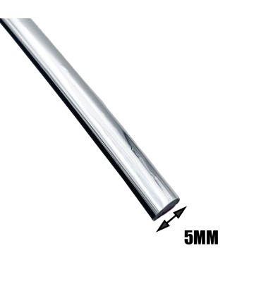 moulure adhésive chromé 5mm - en plastique - le mètre