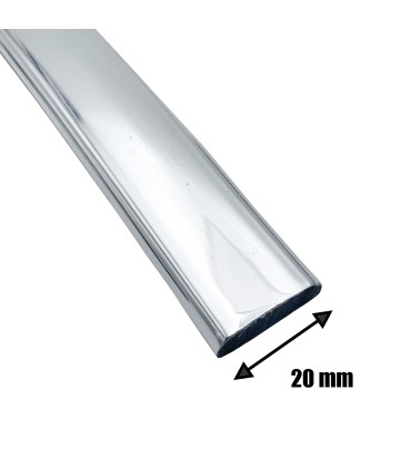 moulure adhésive chromé 20mm - en plastique - le mètre