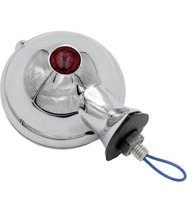 feu Marchal chromé - verre orange