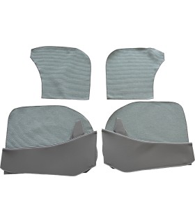 vide poches avant en skaï gris avec fonds de porte pied de poule - 4CV