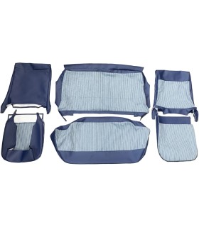 kit coiffes de sièges bleu rayé - Dauphine