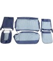 kit coiffes de sièges bleu rayé - Dauphine
