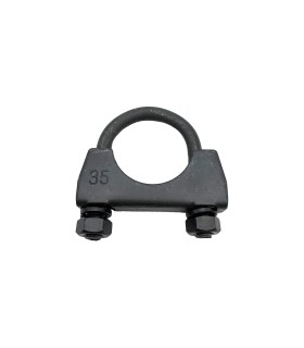 collier de serrage tube échappement (Noir) - ø35