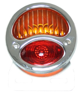 feu 3 fonctions chromé sans éclairage de plaque