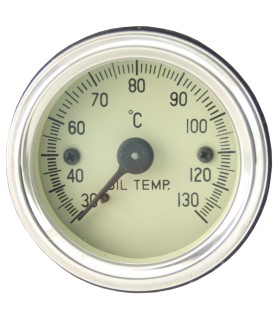 température d'huile mécanique - avec sonde longueur 1m80 - diamètre 52 mm - fond beige - le kit