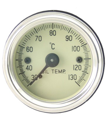 température d'huile mécanique - avec sonde longueur 1m80 - diamètre 52 mm - fond beige - le kit