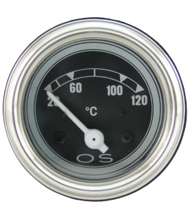 Manomètre de température d'eau électrique - Diamètre 52 mm - fond noir - en 12v - sans sonde